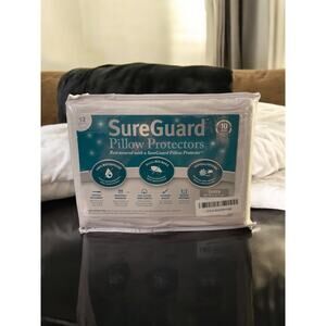 SureGuard Pillow Protectors Waterproof Blocks Bugs Hypoallergenic Size Queen